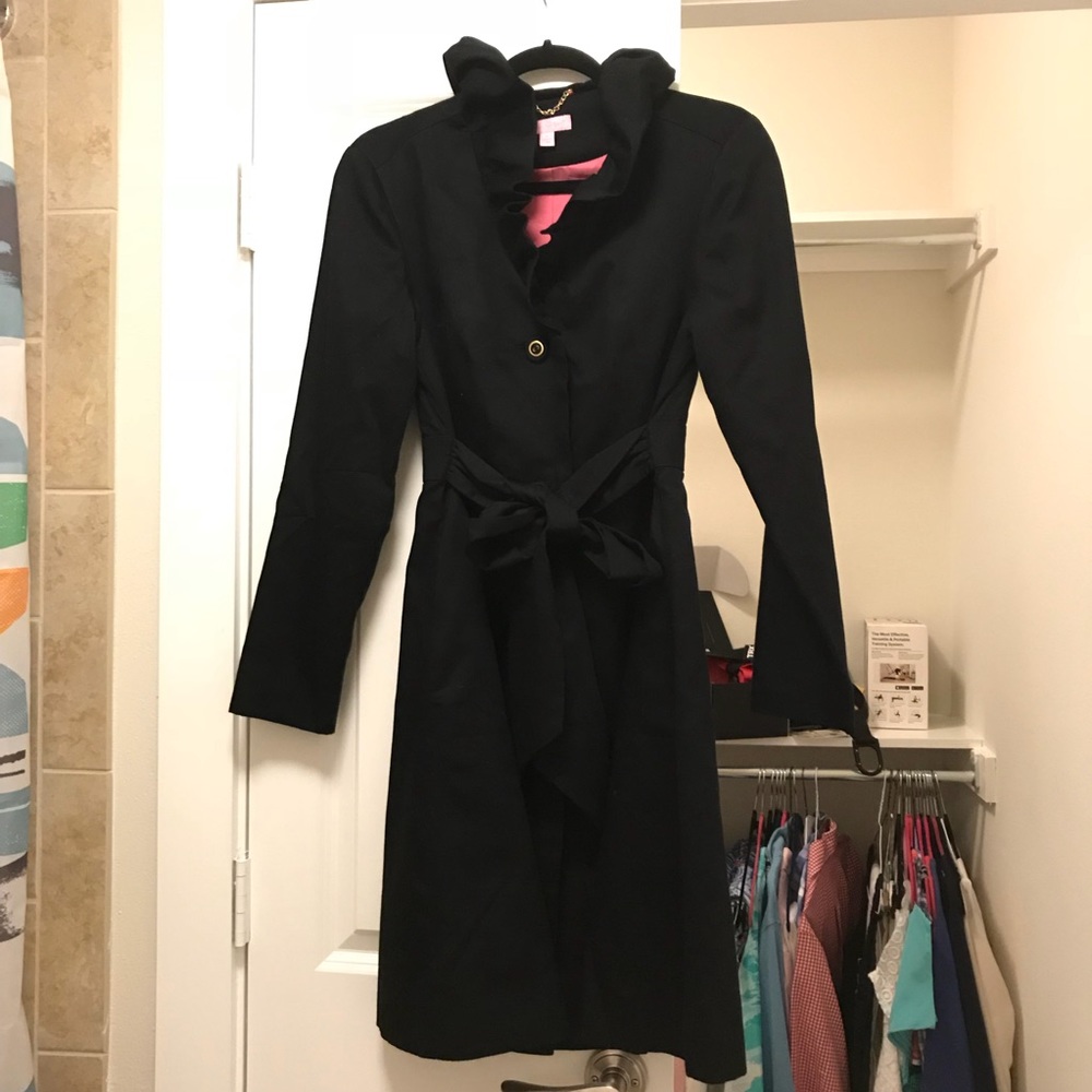 EUC/NWOT Lilly Pulitzer Black Kelli Coat